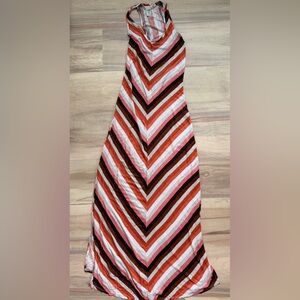 American Rag Chevron Maxi Dress - Red, Pink, Brown